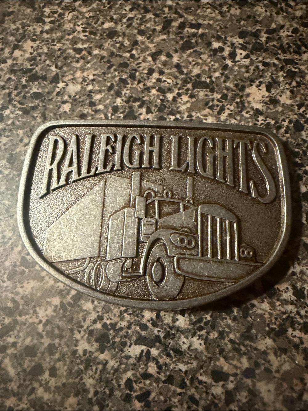 Vintage Belt Buckle - Brown Metal Finish